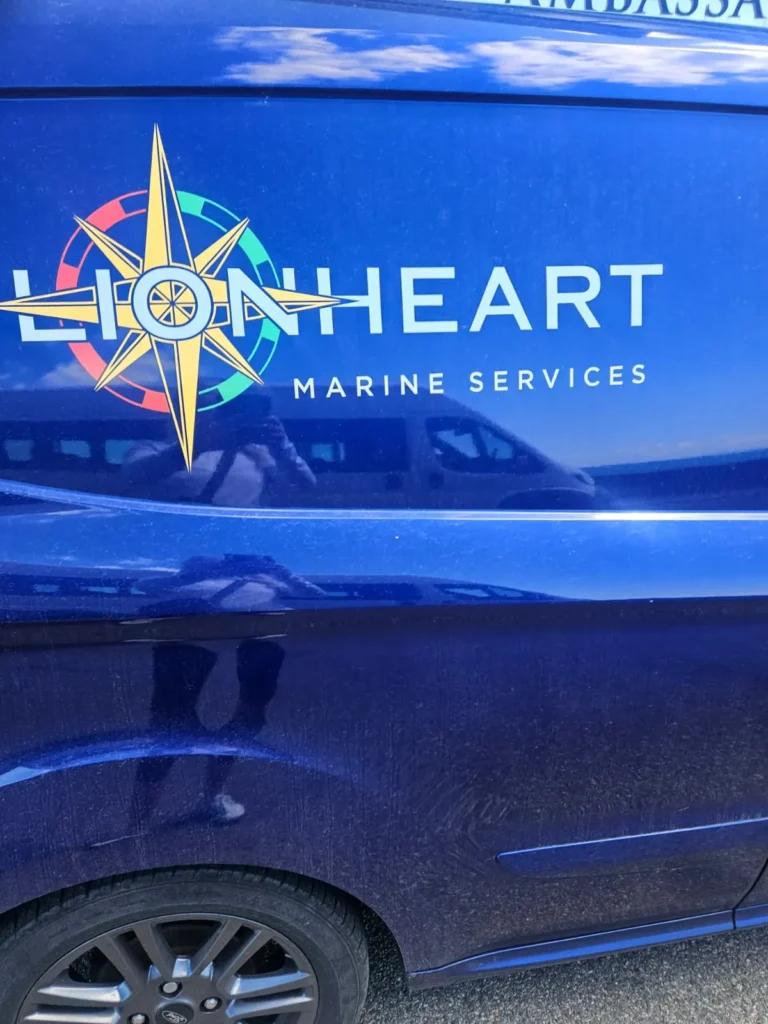 Lionheart Marine Services van in Jersey